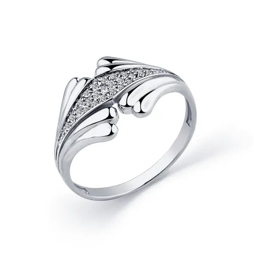 Inel din aur alb cu Cubic Zirconia Incolor