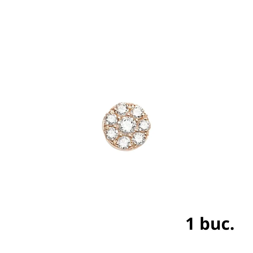 Cercel din aur roz cu Diamant