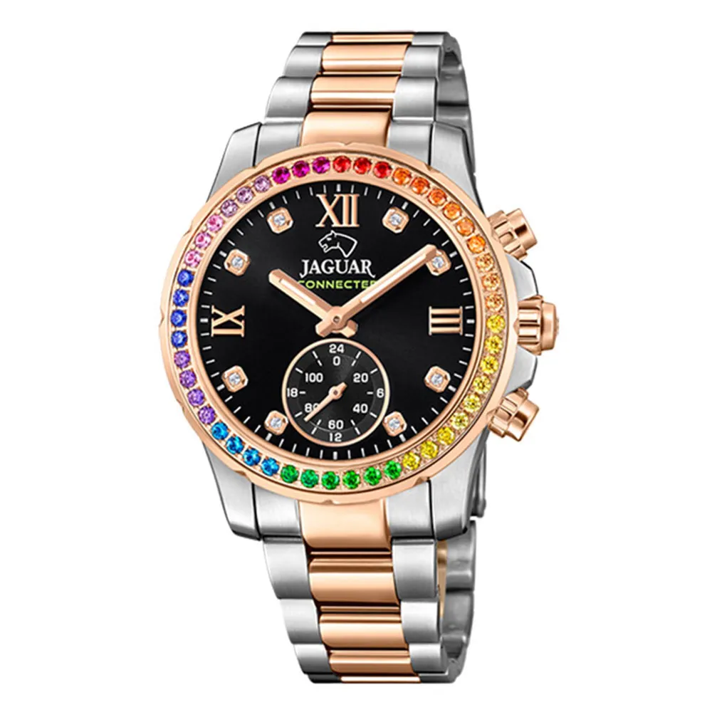 Часы JAGUAR с камнями Swarovski разноцветные\n