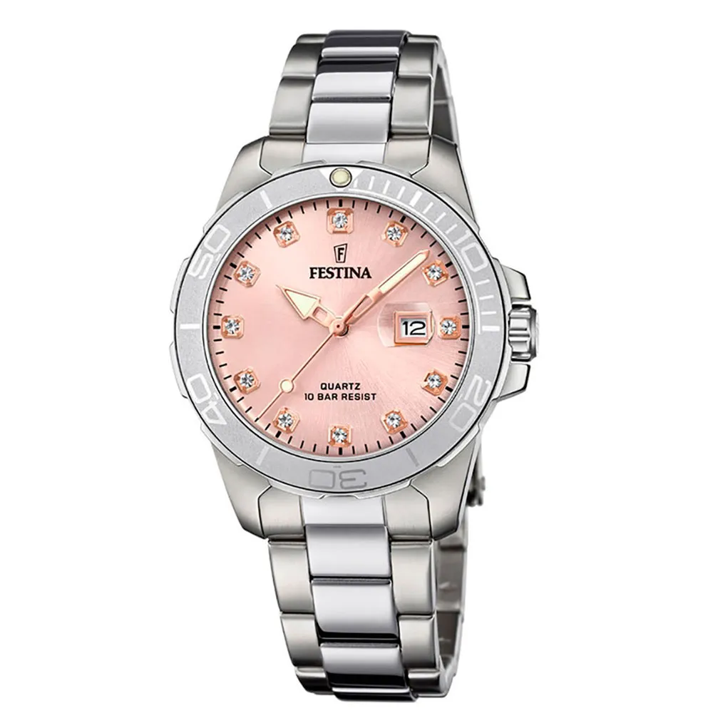 Часы FESTINA с камнями Swarovski