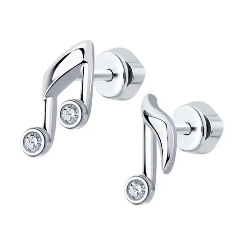 Cercei Pusete din argint cu Cubic Zirconia Incolor