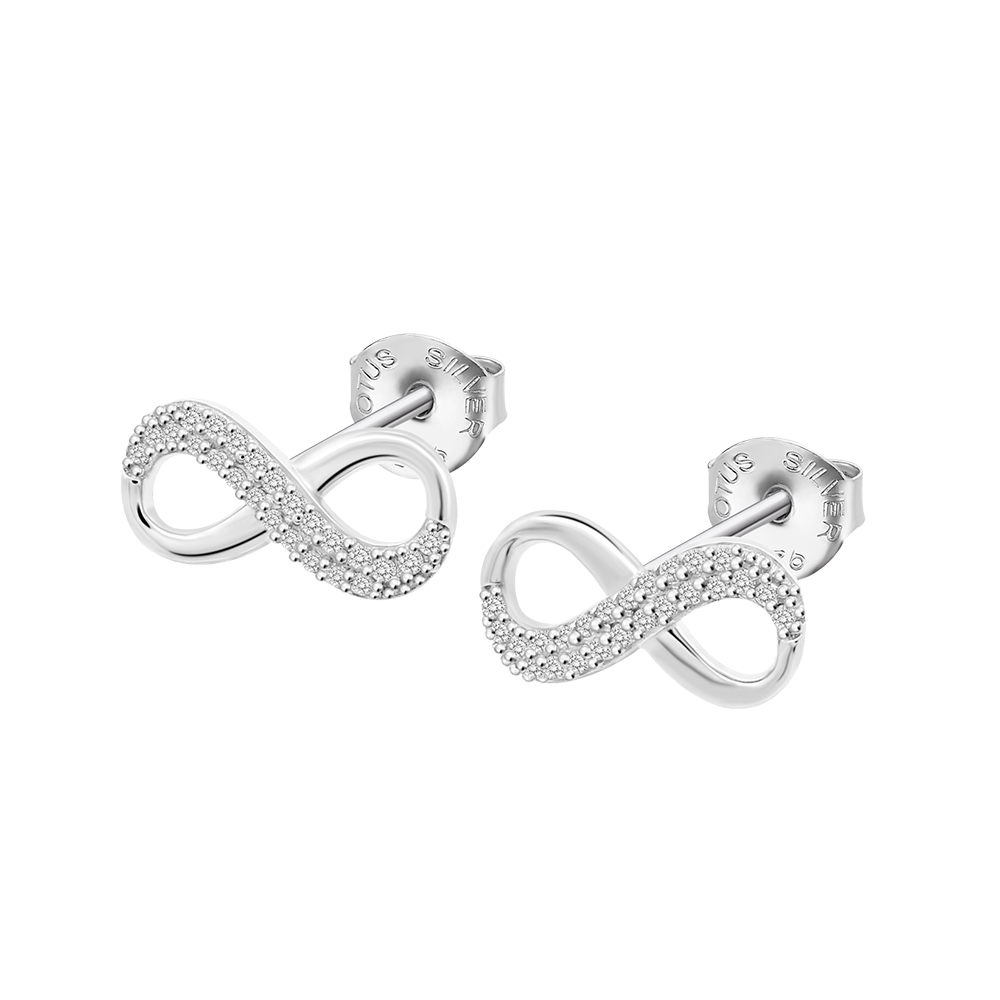 Cercei Pusete din argint  cu pietre Cubic Zirconia Incolor