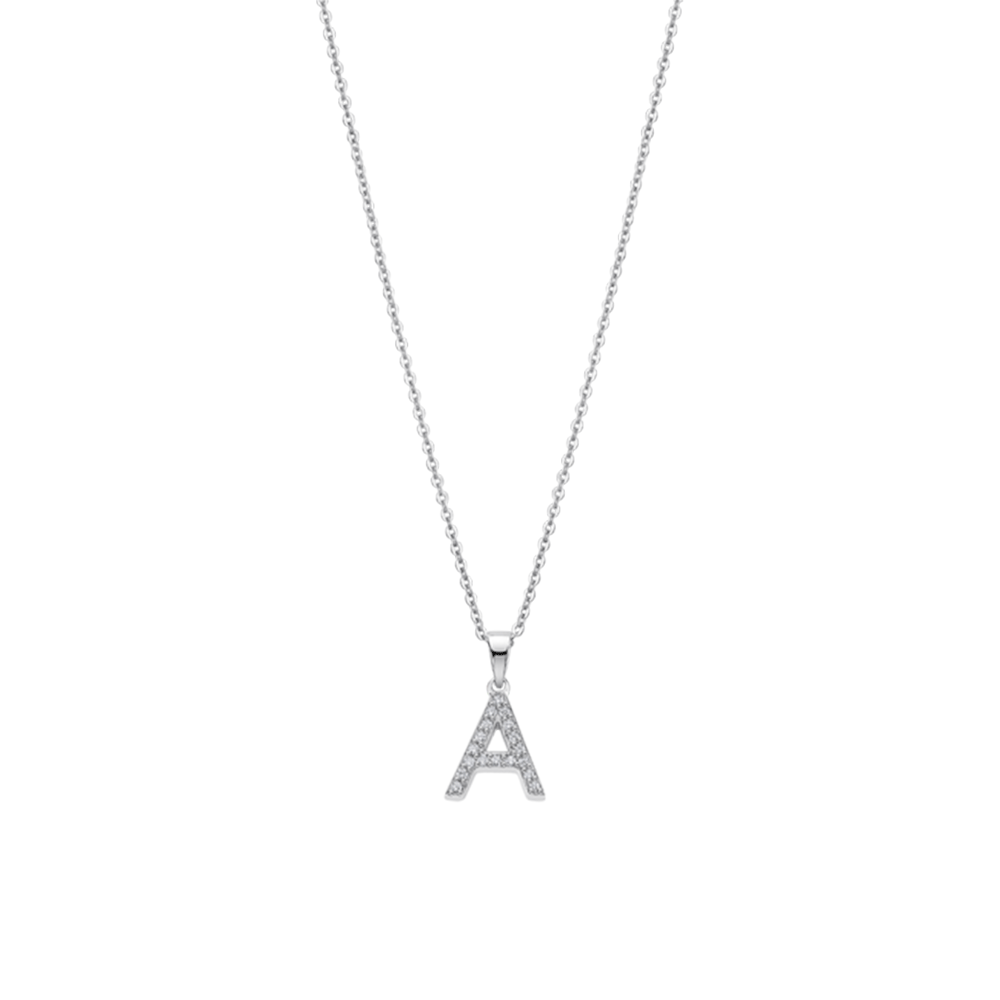 Colier din argint  cu pietre Cubic Zirconia Incolor