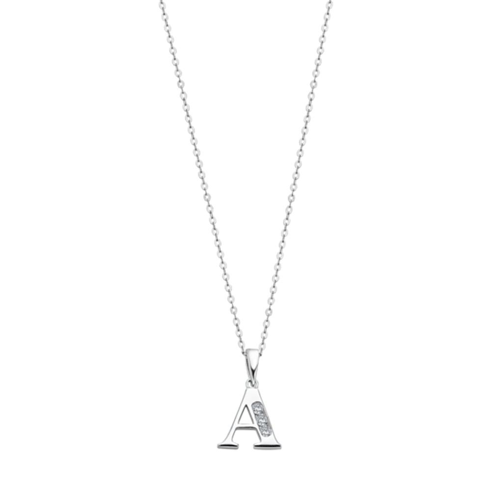 Colier din argint  cu pietre Cubic Zirconia Incolor