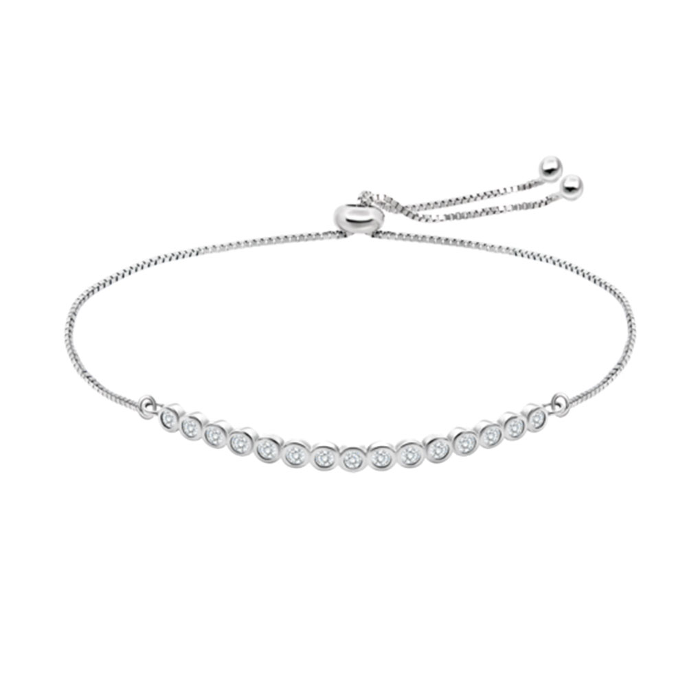 Brățară din argint  cu pietre Cubic Zirconia Incolor