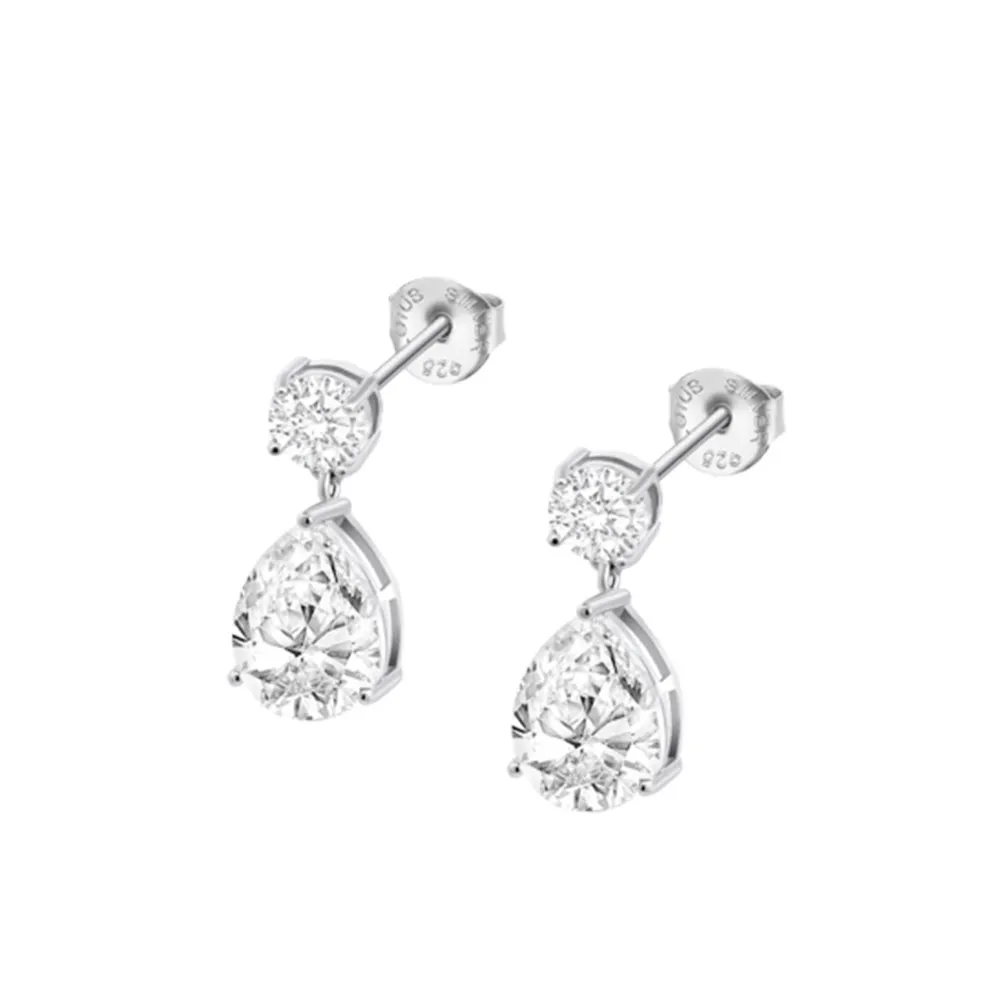 Cercei Pusete din argint cu Cubic Zirconia Incolor
