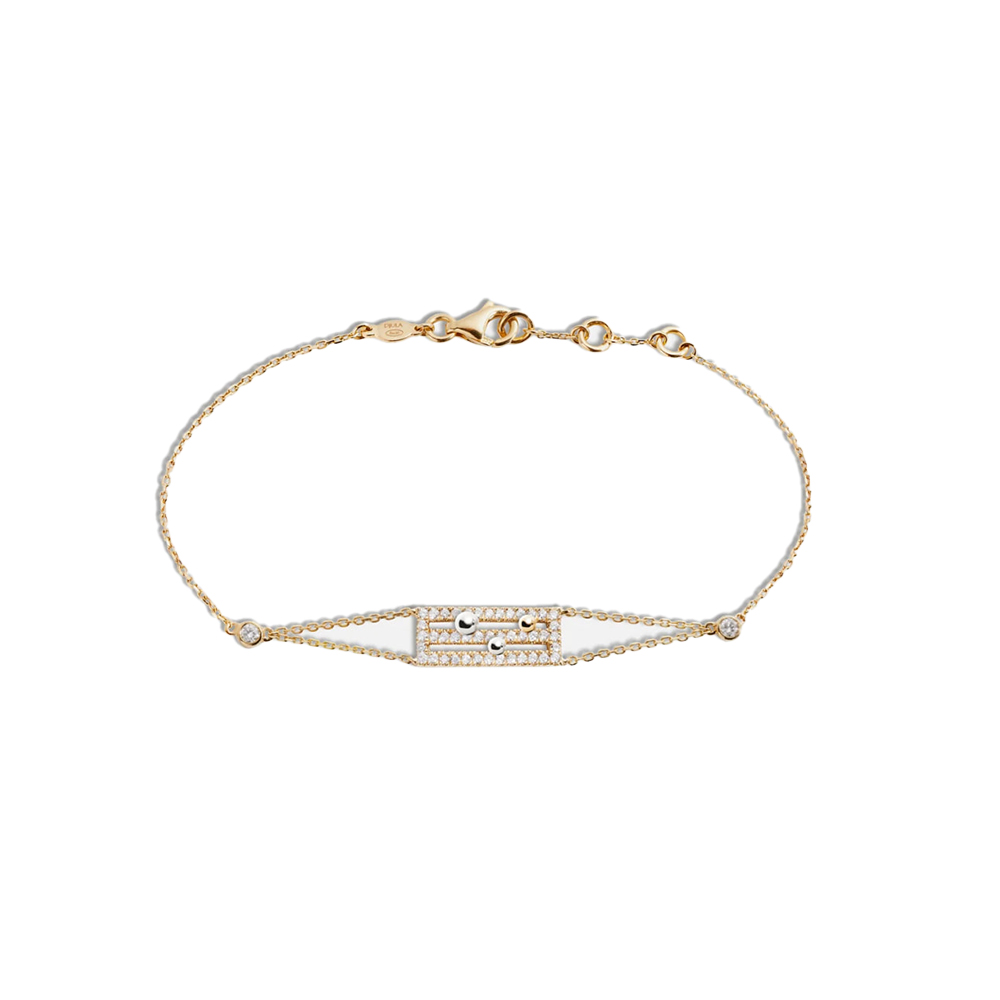 Brățară din aur galben cu pietre Diamant