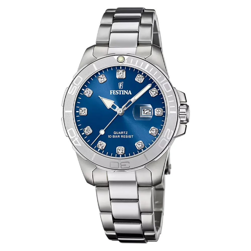 Часы FESTINA с камнями Swarovski