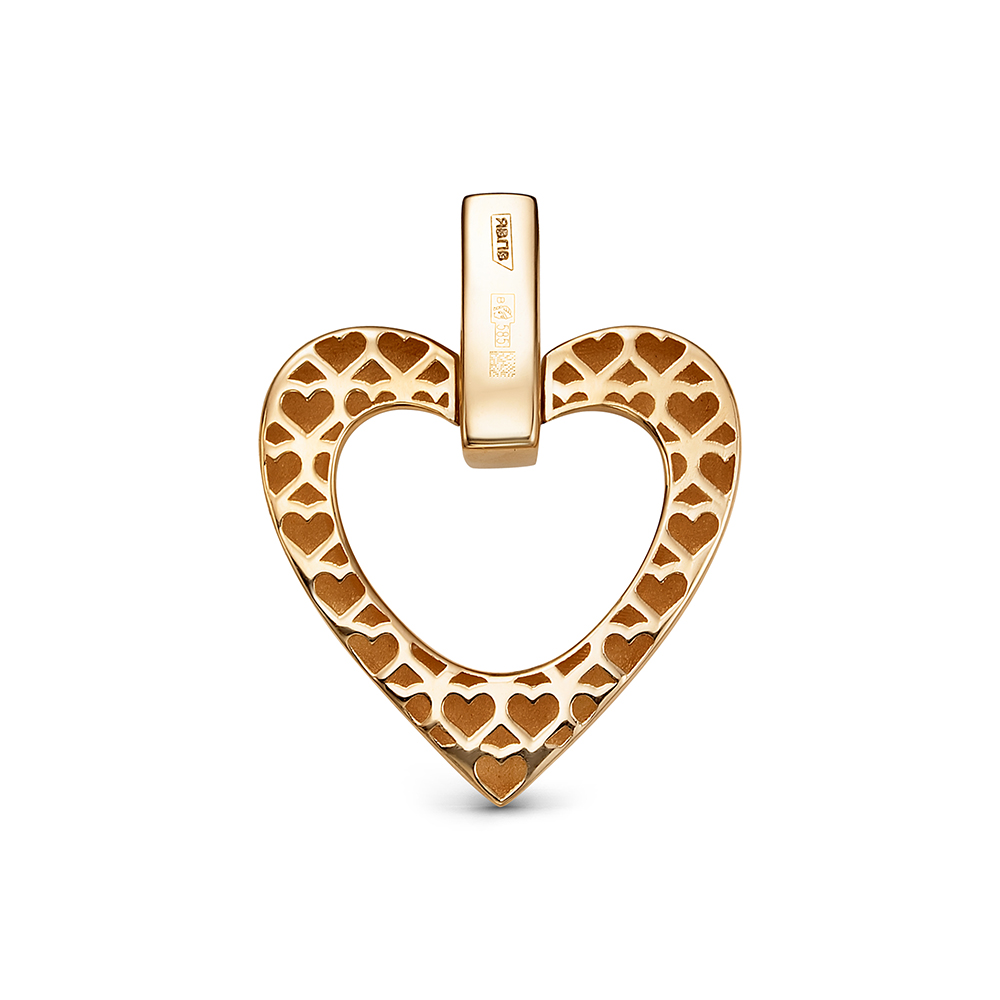 Подвеска из красного золота с камнями Бриллиант