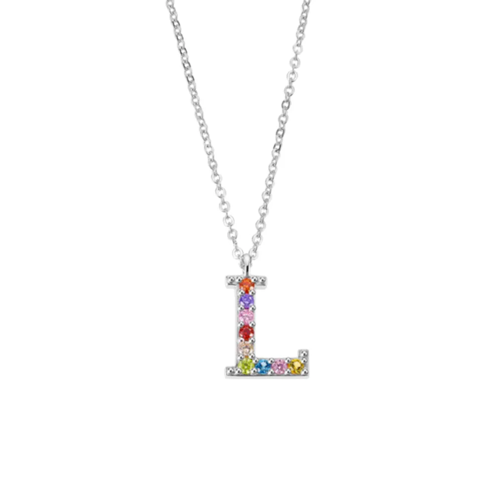 Colier din argint cu Cubic Zirconia Multicoloră