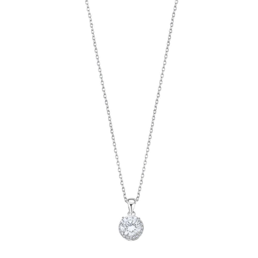 Colier din argint  cu pietre Cubic Zirconia Incolor