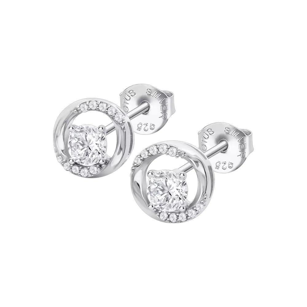 Cercei Pusete din argint cu Cubic Zirconia Incolor