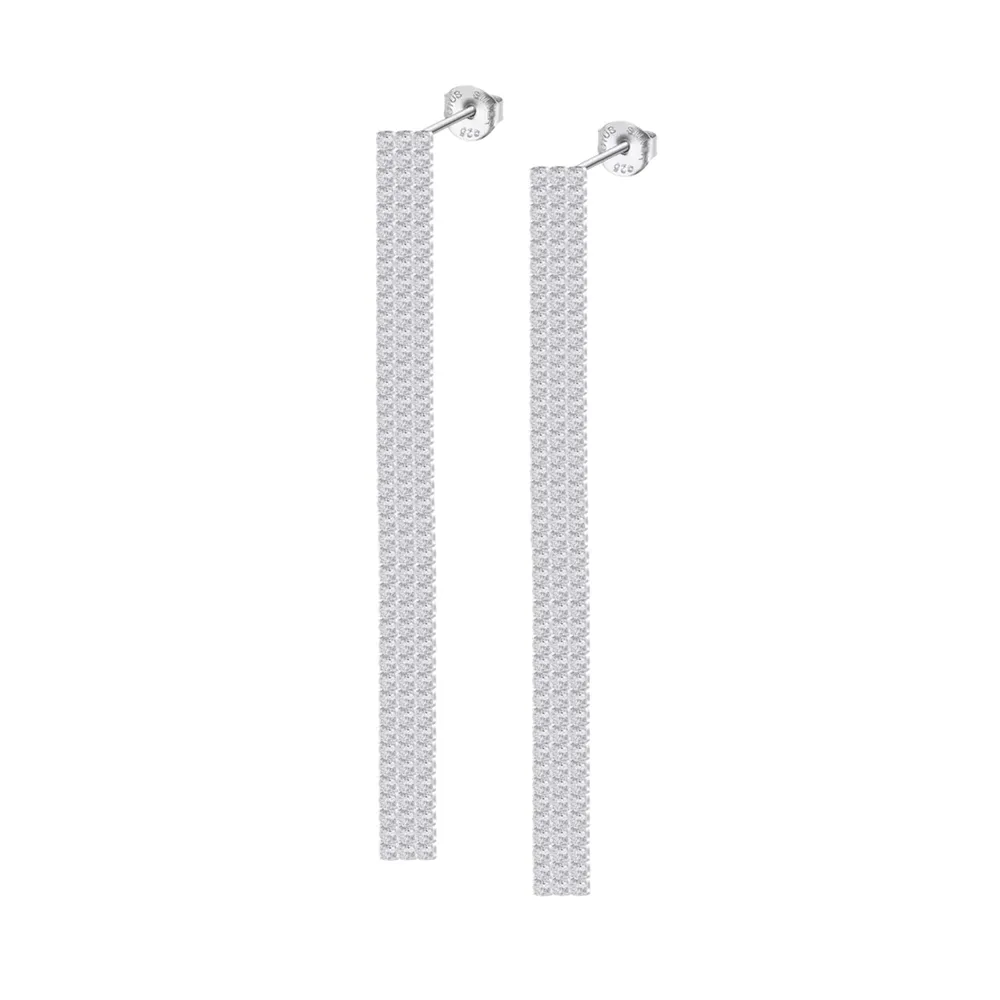 Cercei Pusete din argint cu Cubic Zirconia Incolor
