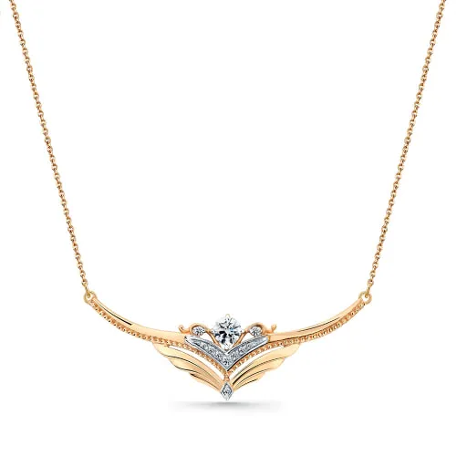Colier din aur roșu cu Cubic Zirconia Incolor