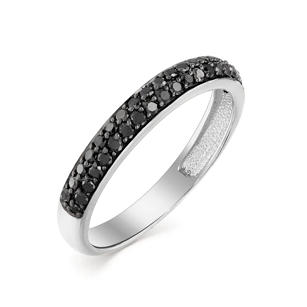 Inel din aur alb cu Diamant negru