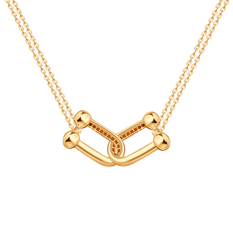 Колье из красного золота без камней