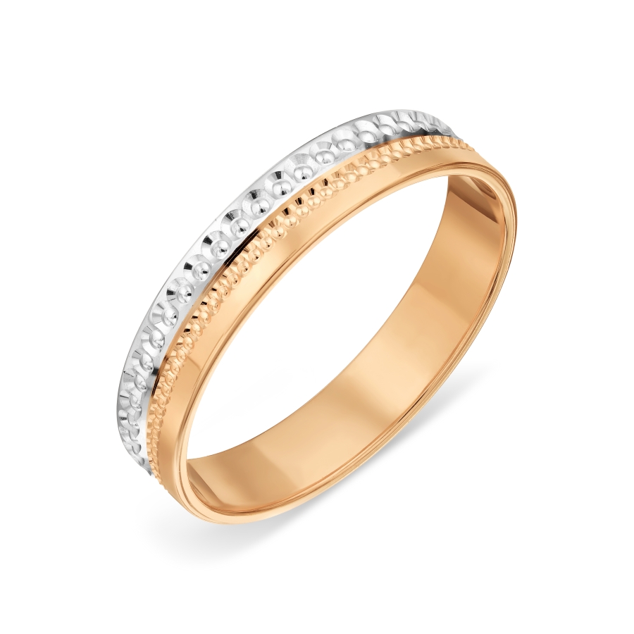 Обручальное кольцо из красного золота без камней