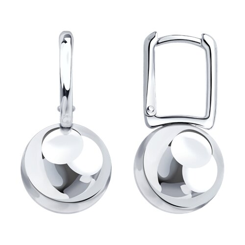 Серьги Конго из серебра без камней