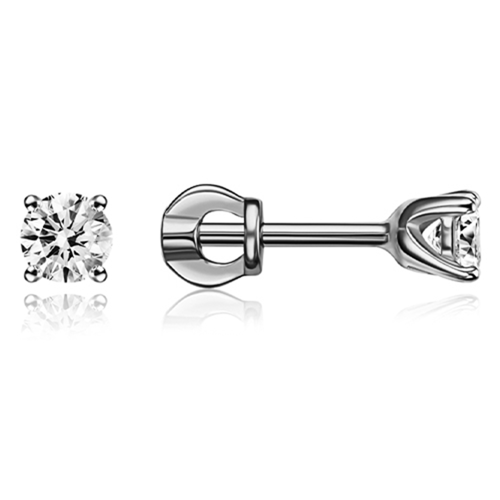 Cercei Pusete din argint  cu pietre Cubic Zirconia Incolor