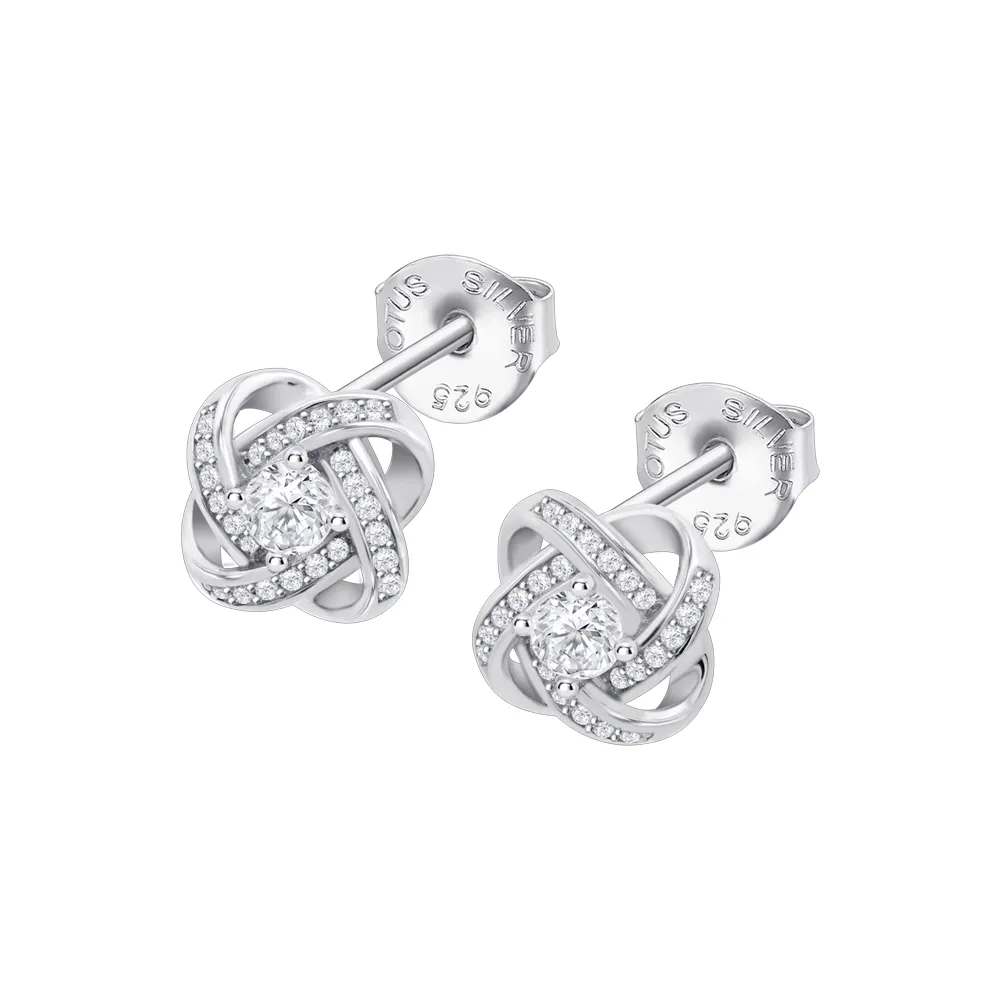 Cercei Pusete din argint cu Cubic Zirconia Incolor