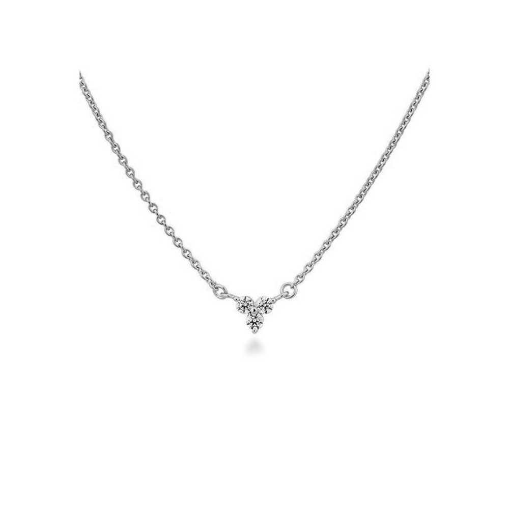 Колье из белого золота с камнями Бриллиант