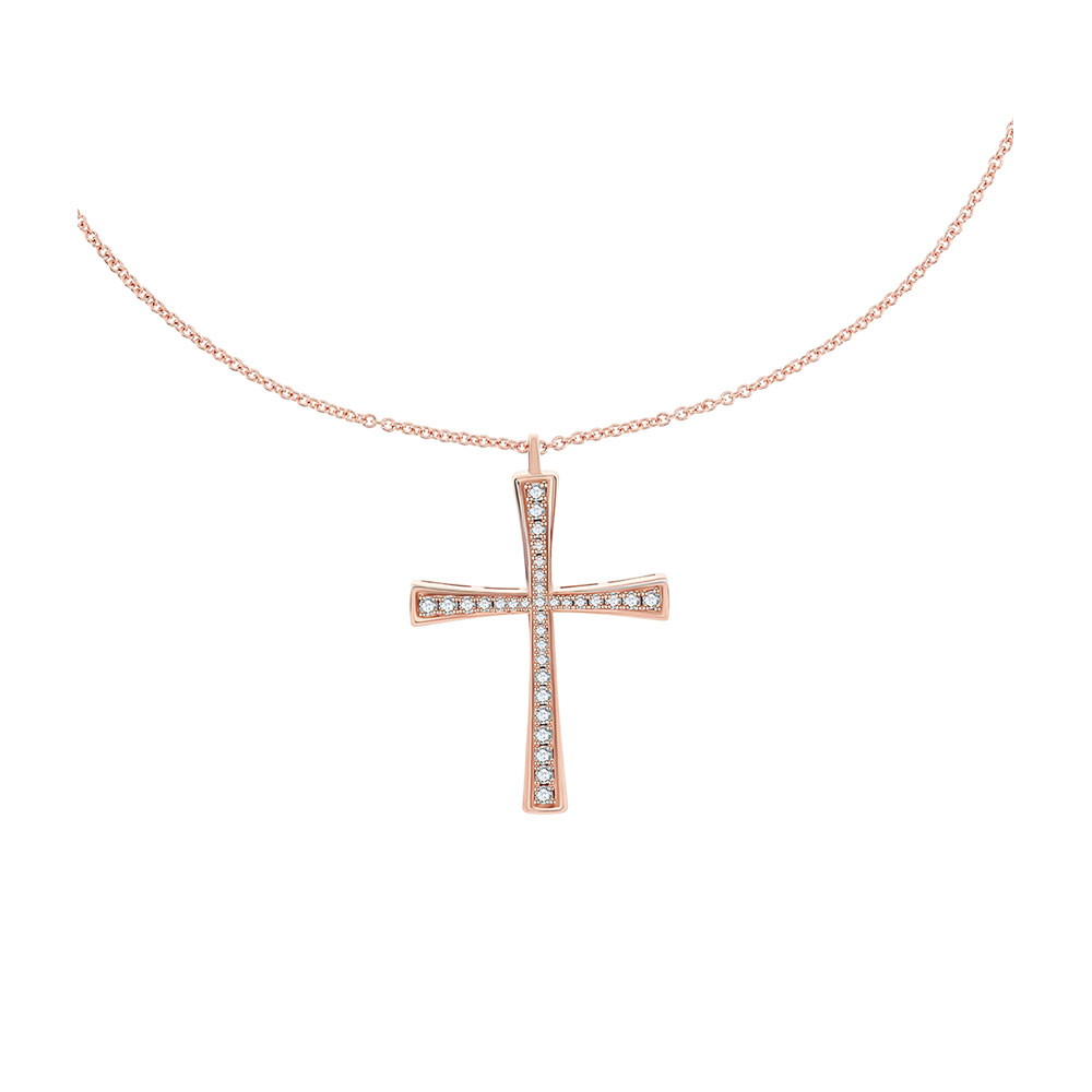 Колье из красного золота с камнями Бриллиант