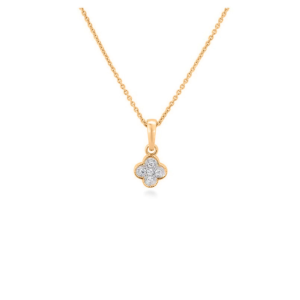 Pandantiv din aur roșu cu pietre Diamant