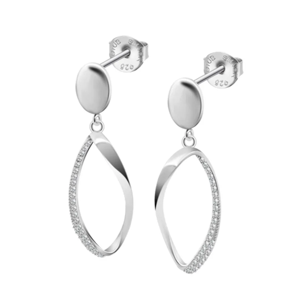 Cercei Pusete din argint cu Cubic Zirconia Incolor