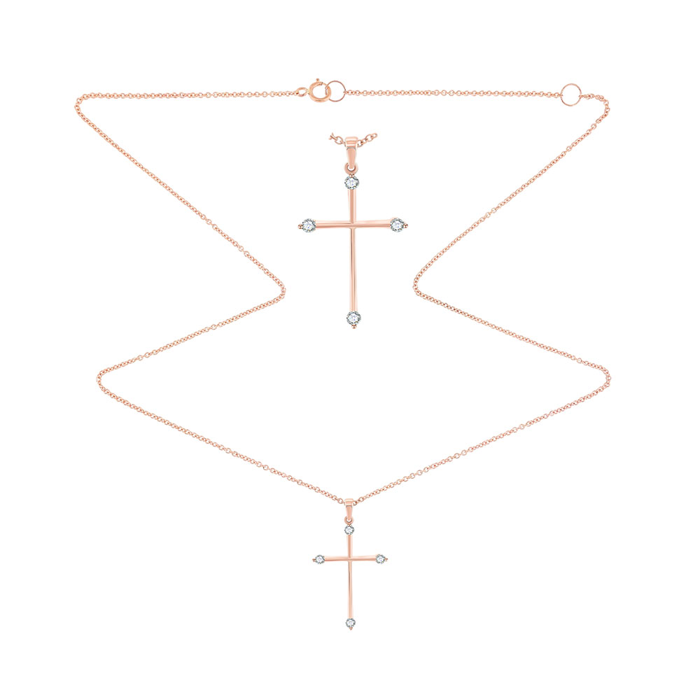 Колье из красного золота с камнями Бриллиант