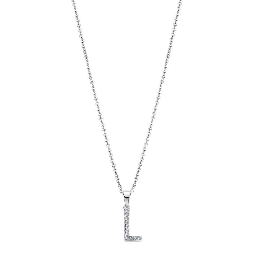 Colier din argint  cu pietre Cubic Zirconia Incolor