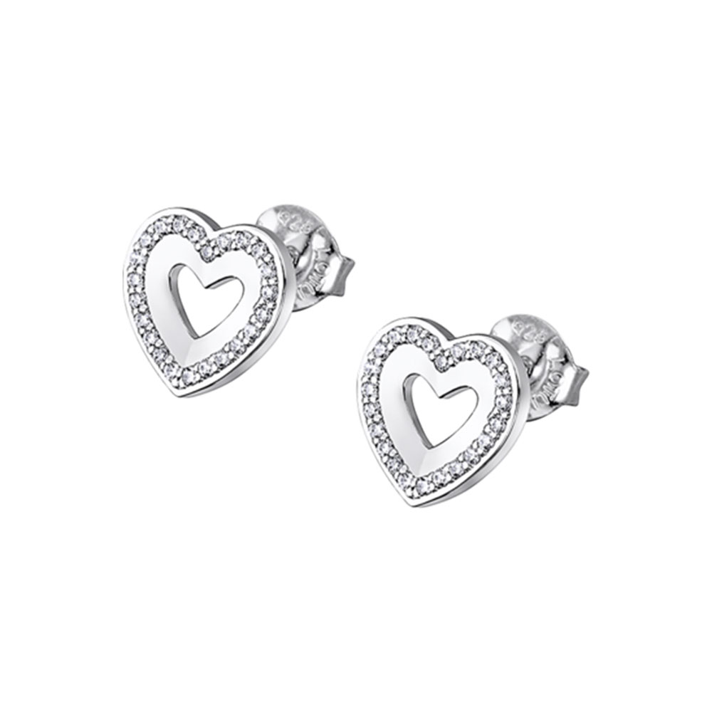 Cercei Pusete din argint  cu pietre Cubic Zirconia Incolor