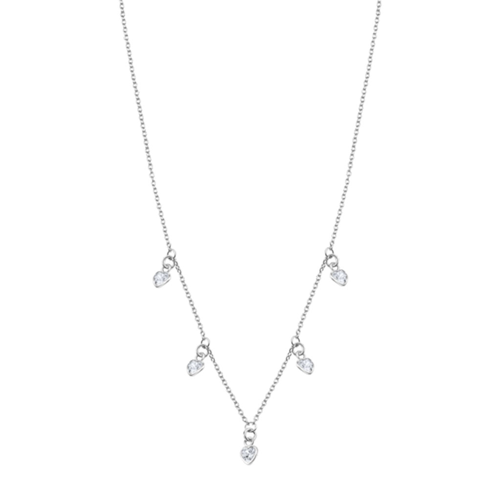 Colier din argint  cu pietre Cubic Zirconia Incolor
