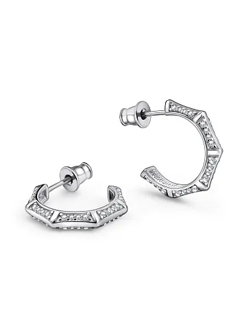 Cercei Pusete din argint cu Cubic Zirconia Incolor