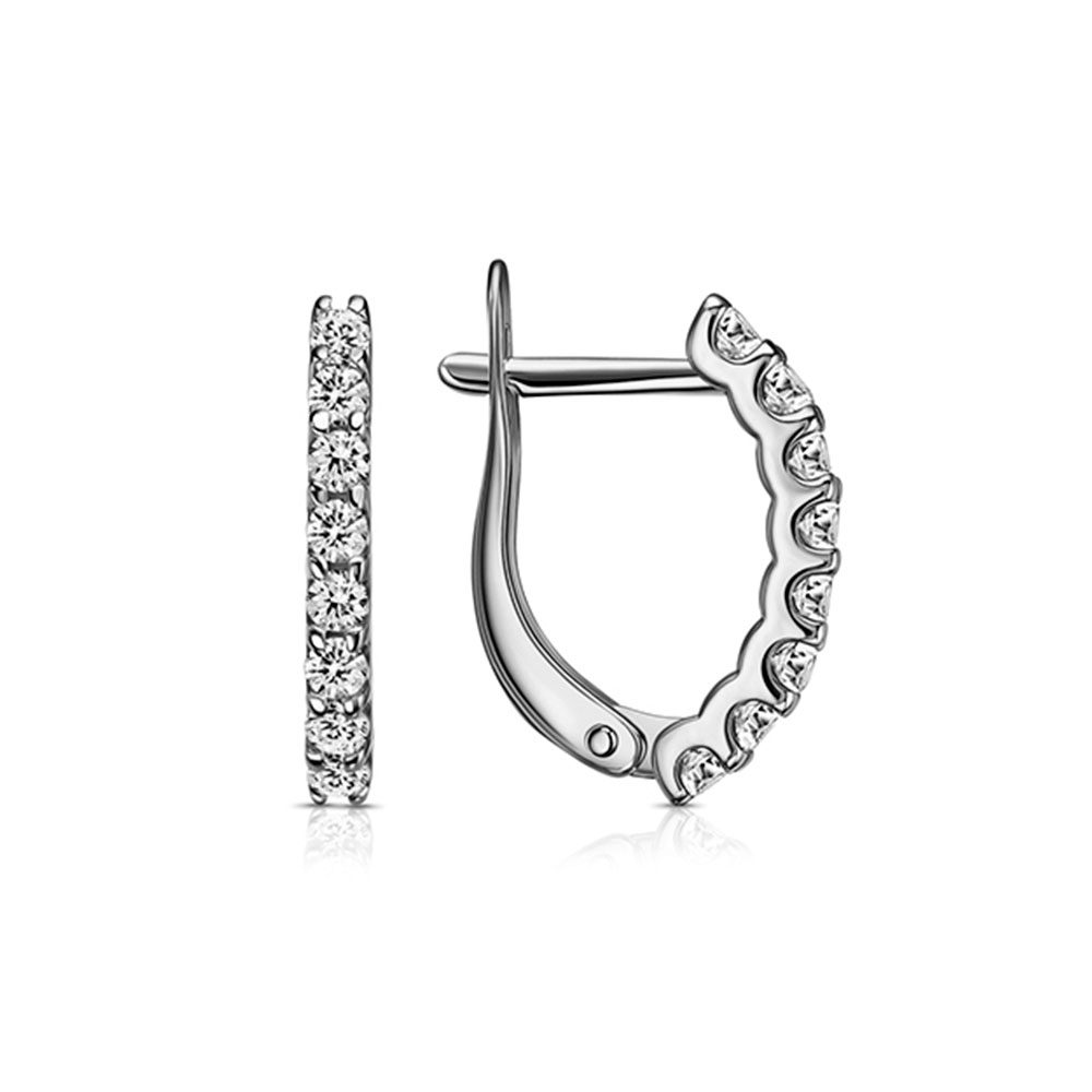 Cercei din argint  cu pietre Cubic Zirconia Incolor