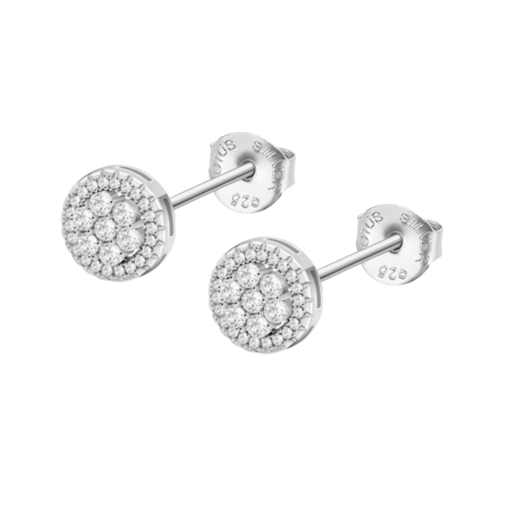 Cercei Pusete din argint  cu pietre Cubic Zirconia Incolor