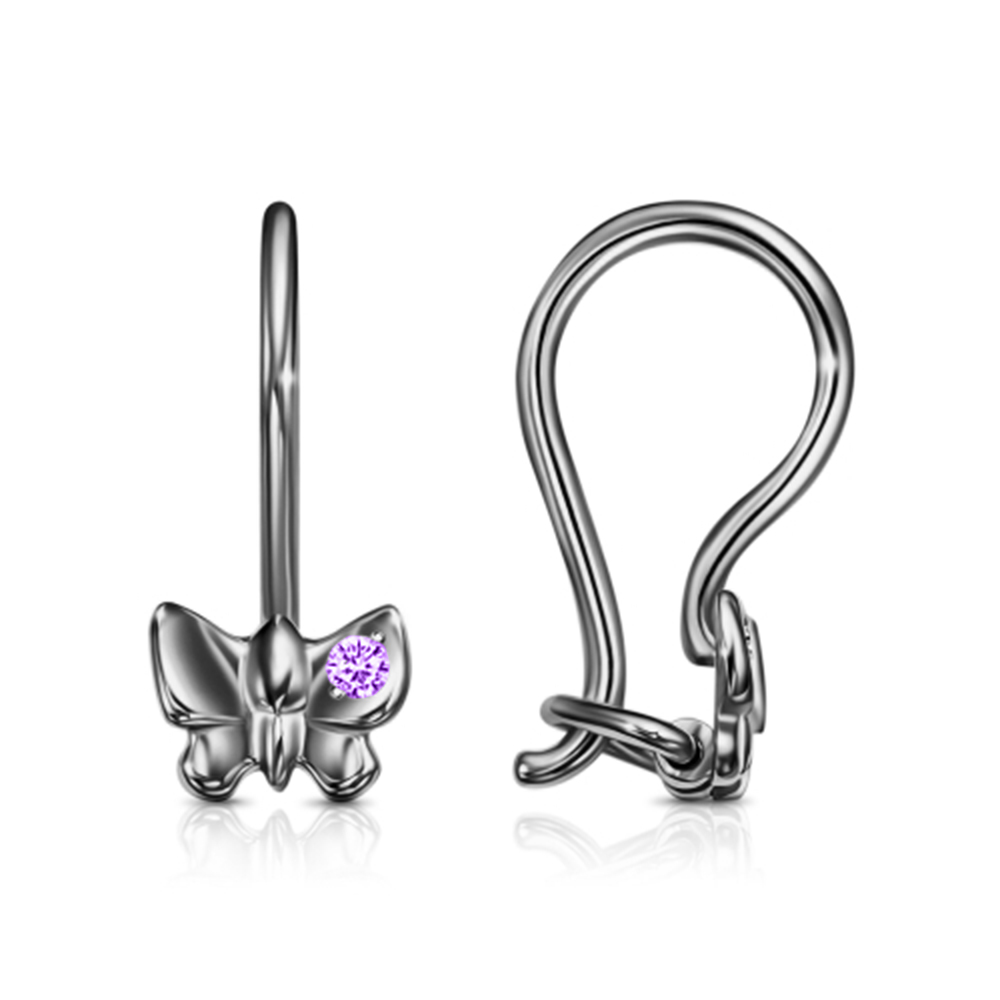 Cercei p-u copii din argint  cu pietre Cubic Zirconia Liliachiu