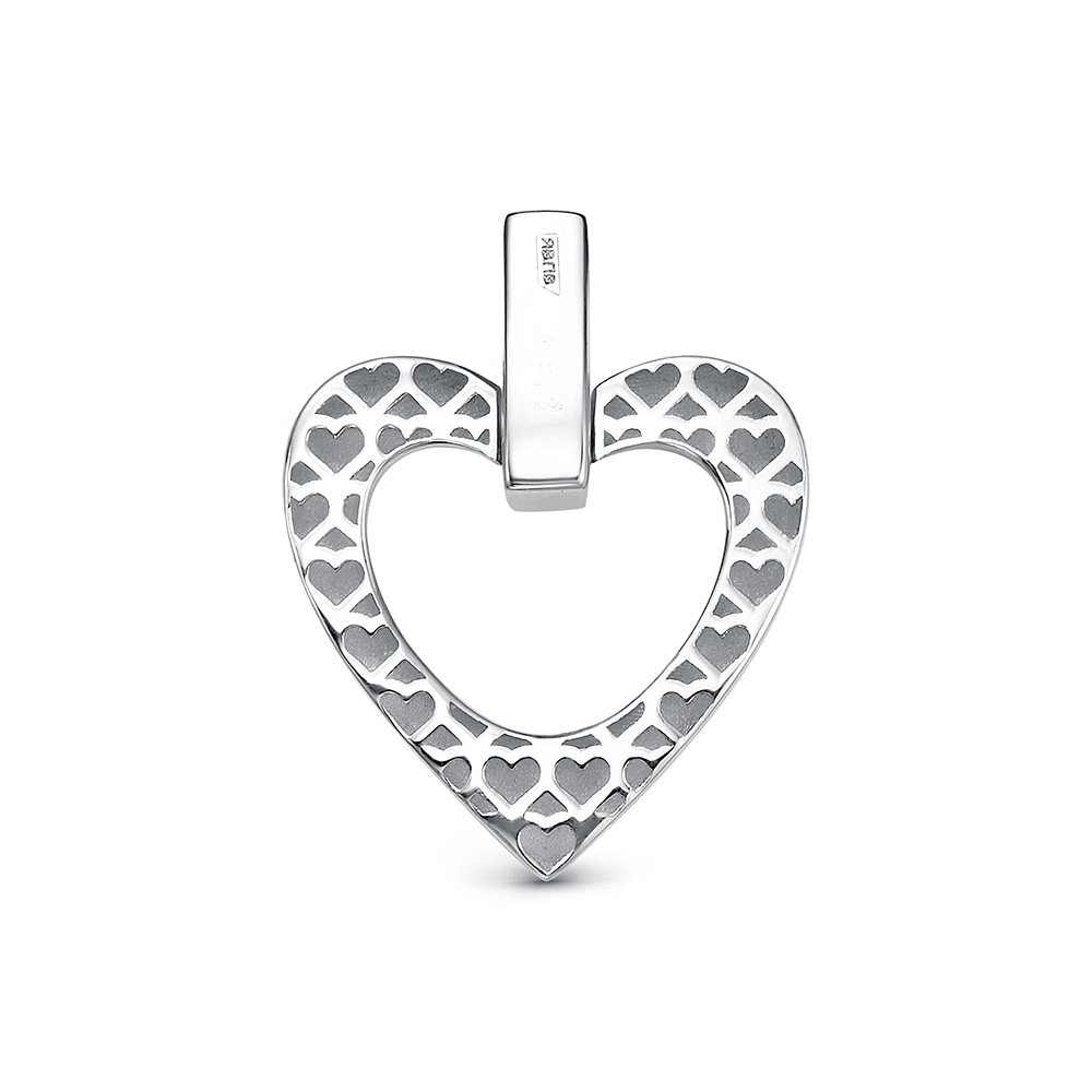 Подвеска из белого золота с камнями Бриллиант