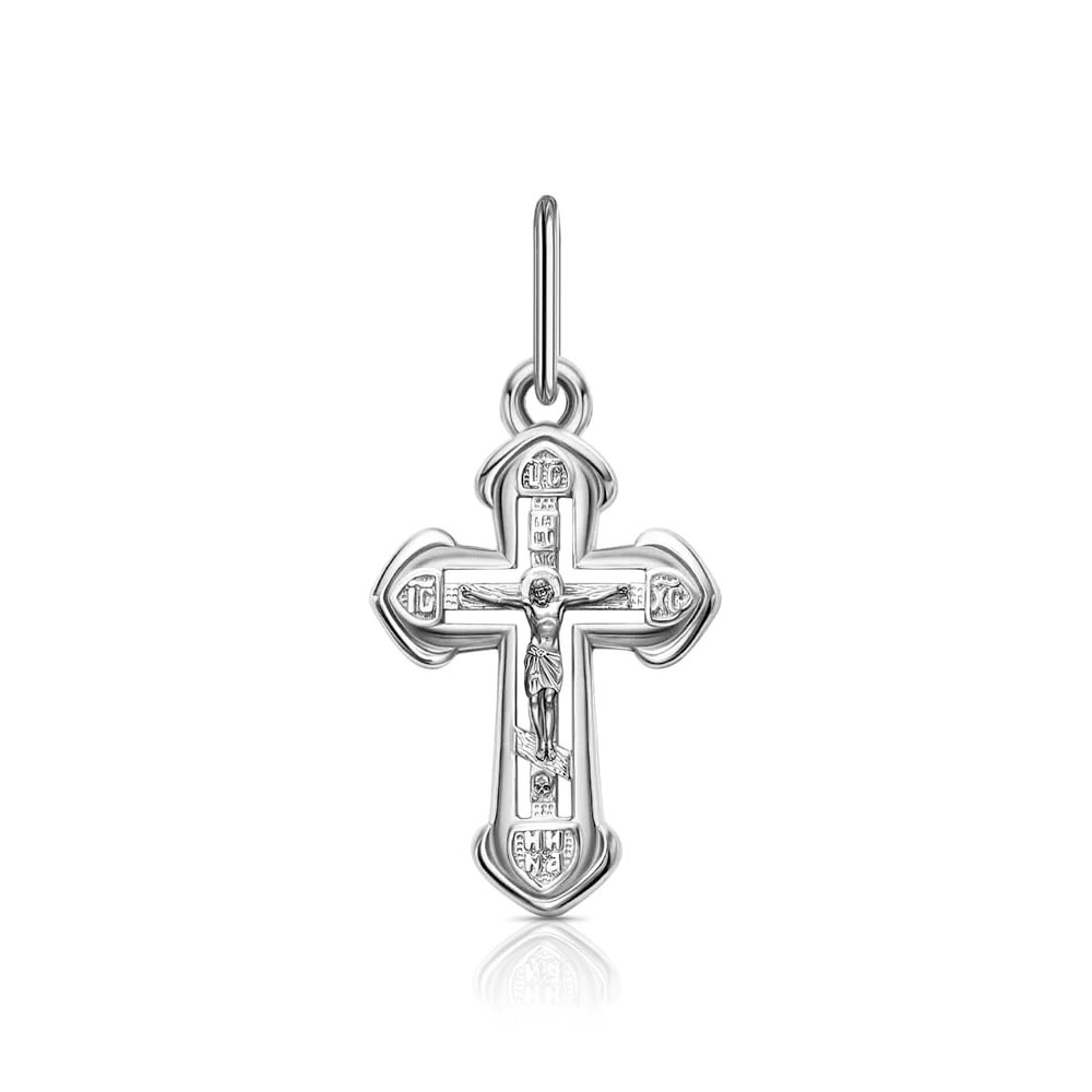 Крестик из серебра без камней