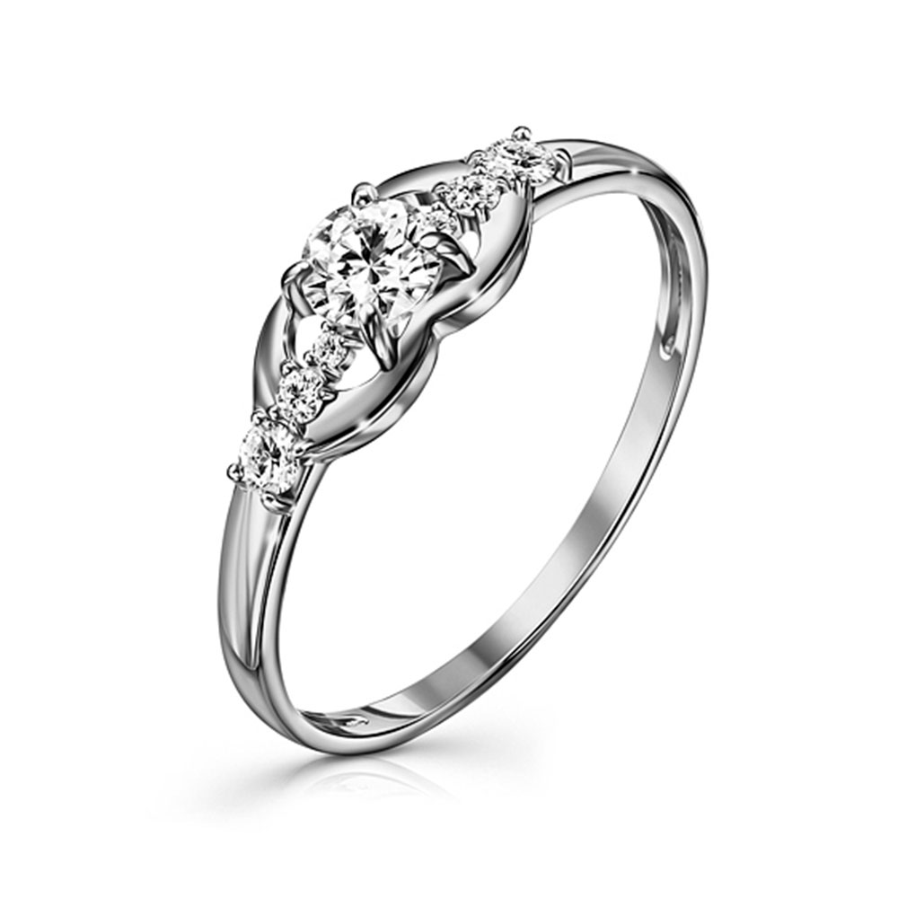 Inel din argint  cu pietre Cubic Zirconia Incolor
