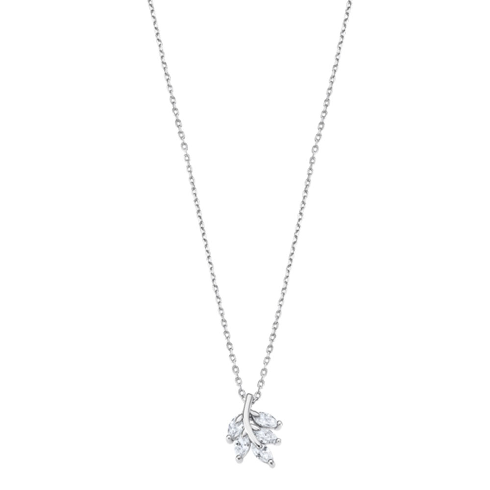 Colier din argint  cu pietre Cubic Zirconia Incolor