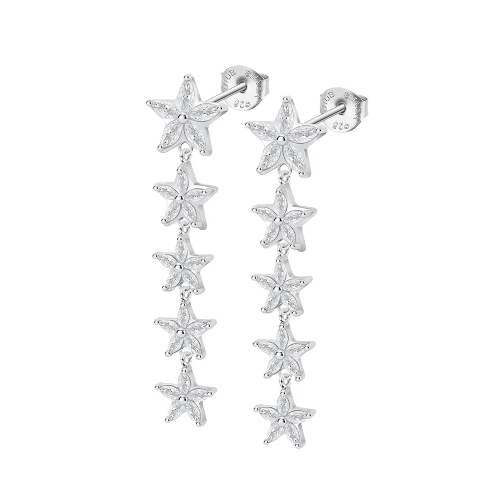 Cercei Pusete din argint cu Cubic Zirconia Incolor