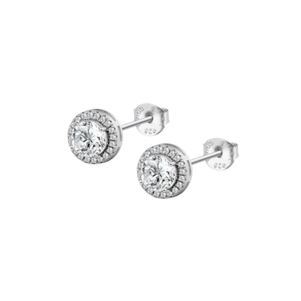 Cercei Pusete din argint cu Cubic Zirconia Incolor