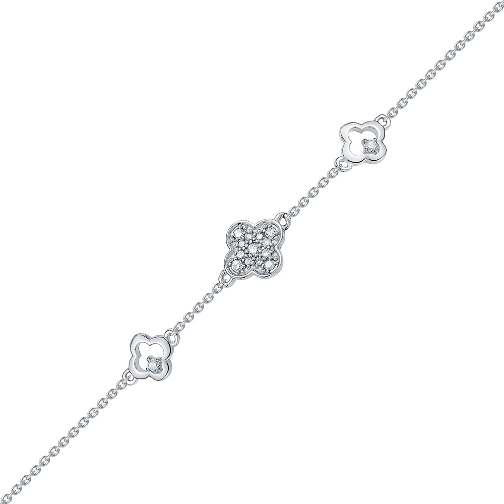 Brățară din aur alb cu pietre Diamant