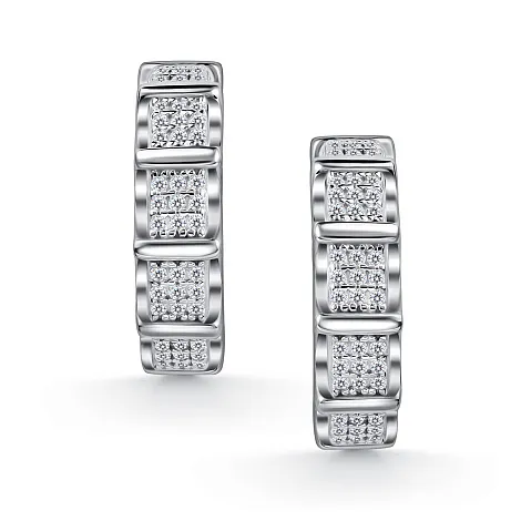 Cercei din argint cu Cubic Zirconia Incolor