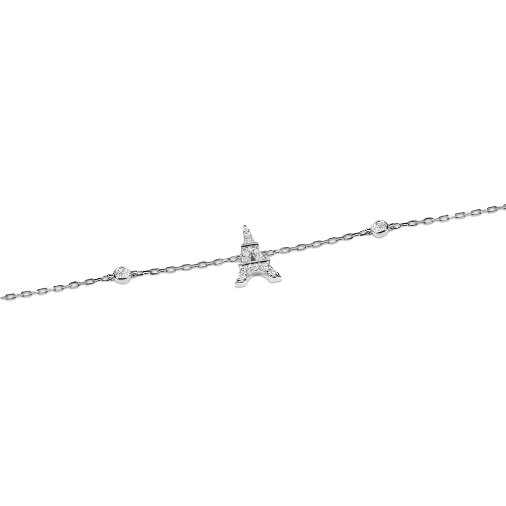 Brățară din aur alb cu pietre Diamant