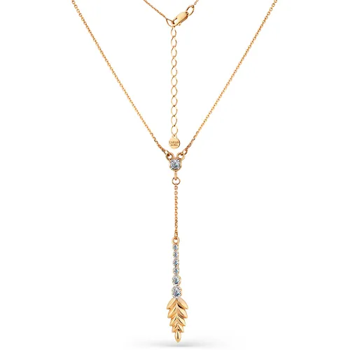 Colier din aur roșu cu Cubic Zirconia Incolor