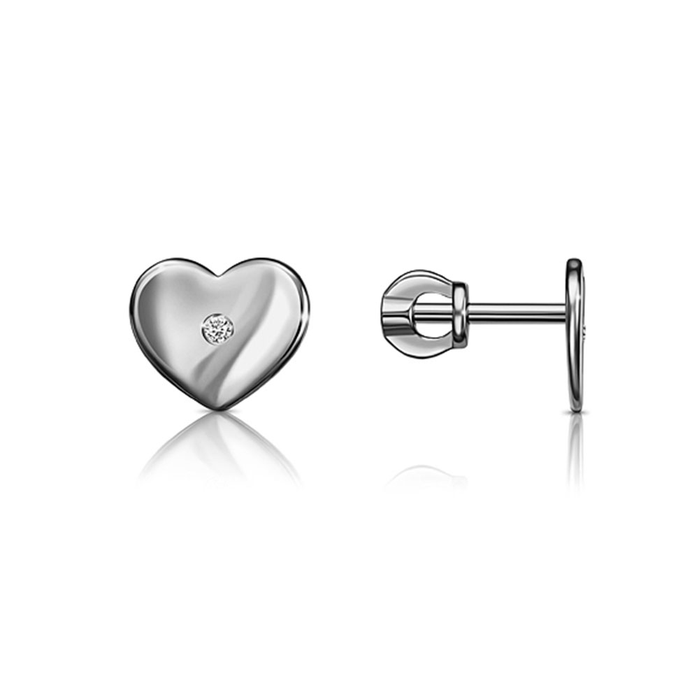 Cercei Pusete din argint  cu pietre Cubic Zirconia Incolor