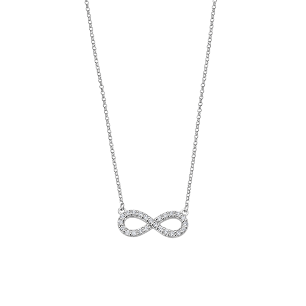 Colier din argint  cu pietre Cubic Zirconia Incolor