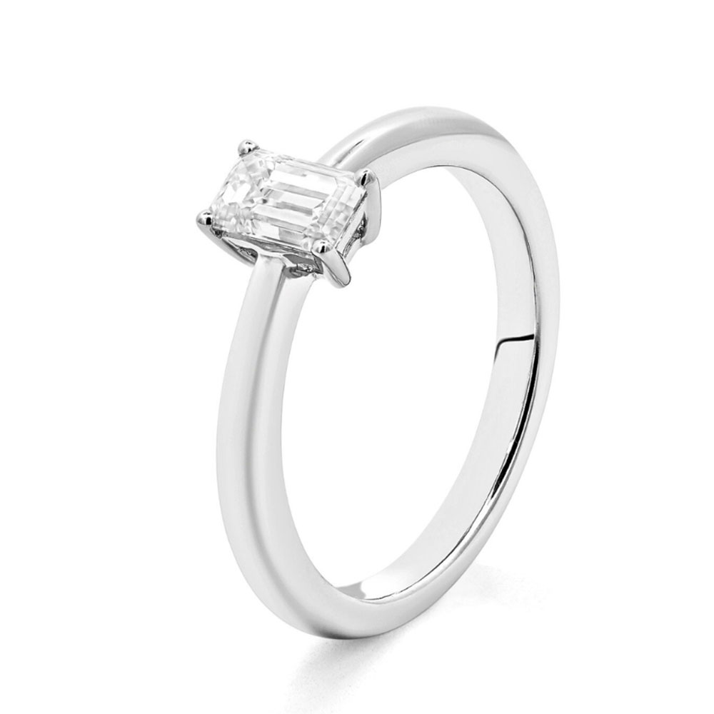 Inel din aur alb cu pietre Diamant