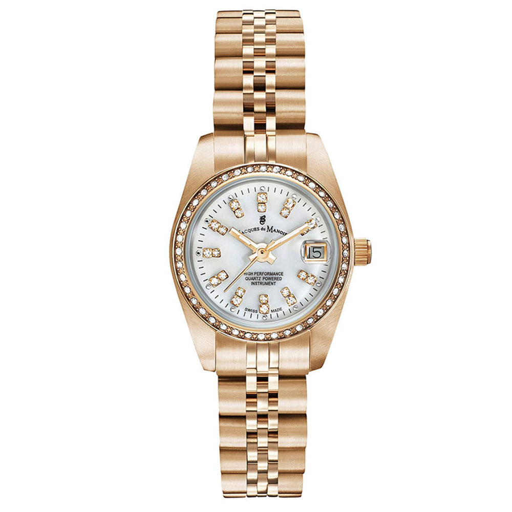 Ceas JACQUES DU MANOIR  cu pietre Swarovski